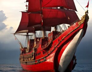 Red Dragon on the ship of the first East India Company Ship